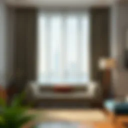 Elegant curtain design in a modern urban home