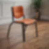 Stylish chair with floor guard on hardwood floor