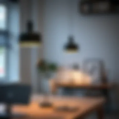 Balancing Functionality and Style Functional short lamp shades in a minimalist workspace