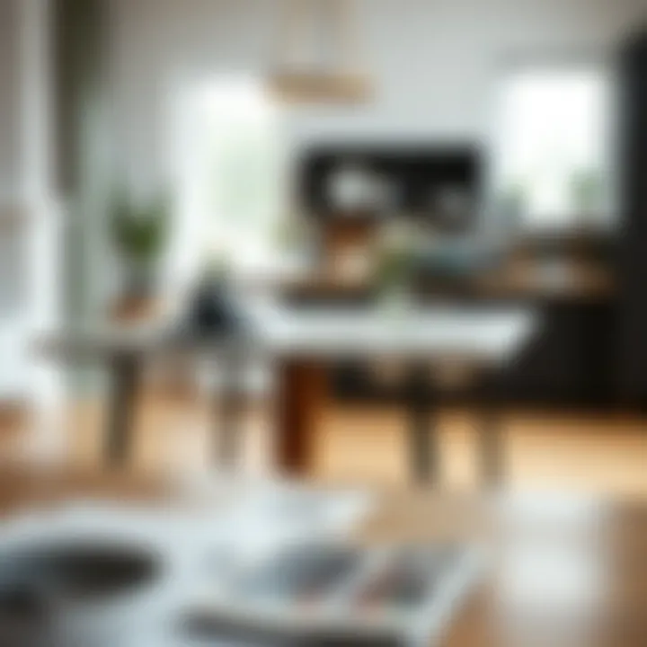 Medium kitchen table showcasing diverse materials