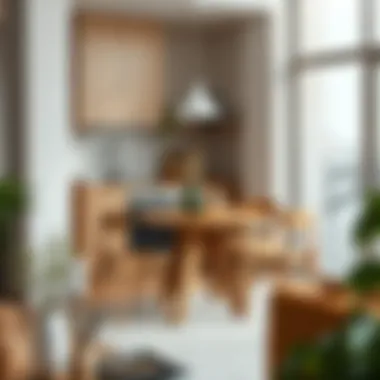 Compact medium kitchen table in a small urban living space