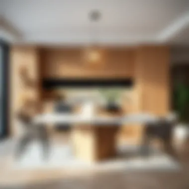 Stylish medium kitchen table with modern decor