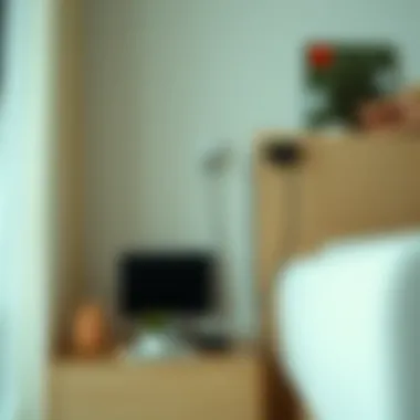 Multi-functional wire cord management system in use