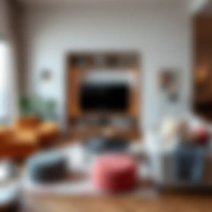 Functional Stylish Living Room Stylish living room showcasing the functionality of a TV stand