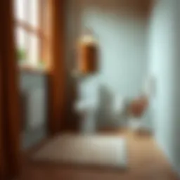 Elegant small bathroom mat enhancing space