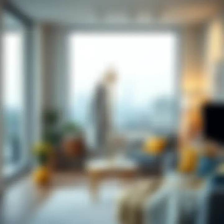 Minimalist coat rack in a chic urban apartment