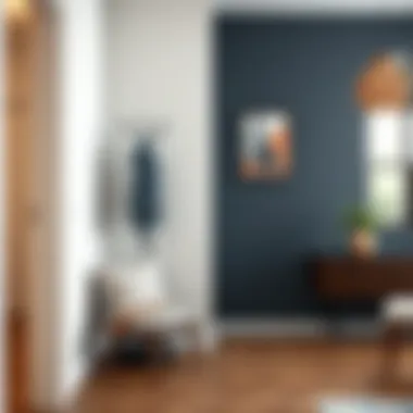 Stylish metal coat rack in a contemporary hallway