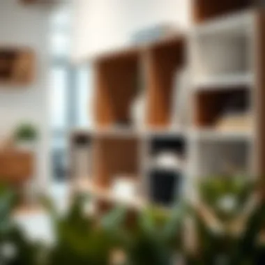 Customizable Designs of Horizontal Cube Shelves Close-up of customizable horizontal cube shelves showcasing unique design options