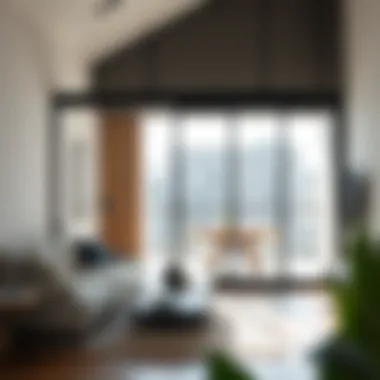 Glass Dividers: Maximizing Light and Space Sliding glass room divider enhancing light and openness