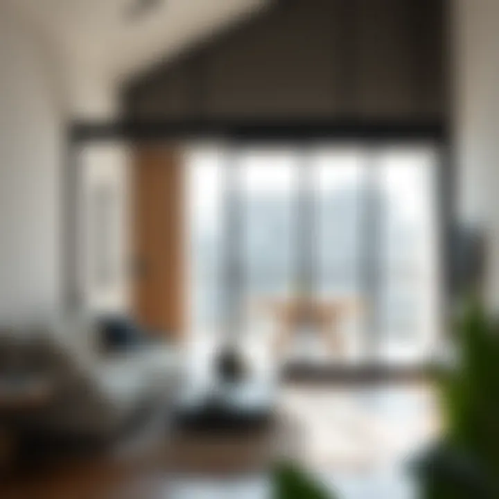 Glass Dividers: Maximizing Light and Space Sliding glass room divider enhancing light and openness