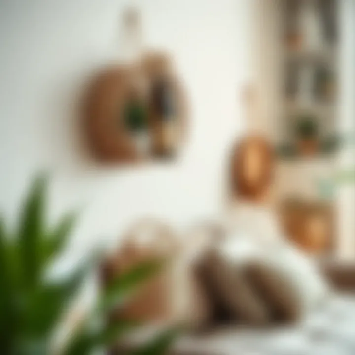 Stylish integration of wall baskets in home decor