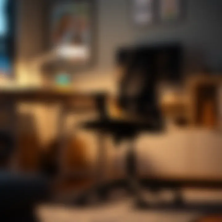 Adjustable desk chair showcasing ergonomic features