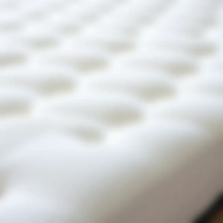 A close-up view of a high-density foam mattress topper showcasing its texture and quality