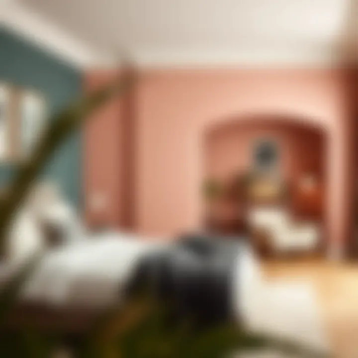 Stylish bedroom with a cohesive color palette