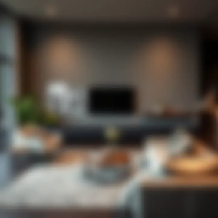 Modern furniture arrangement enhancing spatial functionality