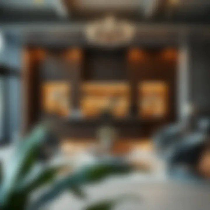 A stylish clearance desk enhancing customer interaction