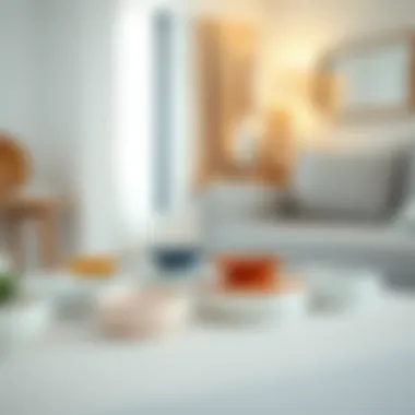 Stylish arrangement of small storage bowls in a contemporary setting