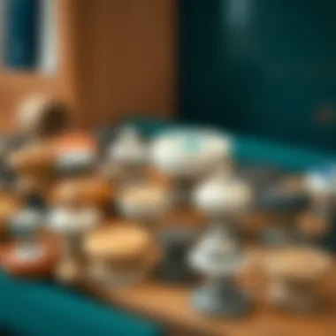 Diverse Designs of Self-Adhesive Knobs Various styles of self-adhesive knobs displayed