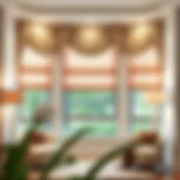 Elegant layered window treatments enhancing modern blinds