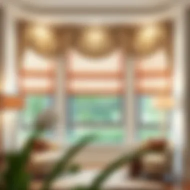 Elegant layered window treatments enhancing modern blinds