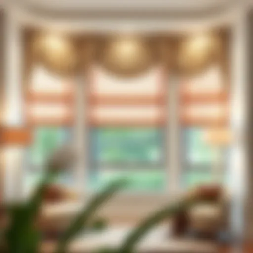 Elegant layered window treatments enhancing modern blinds