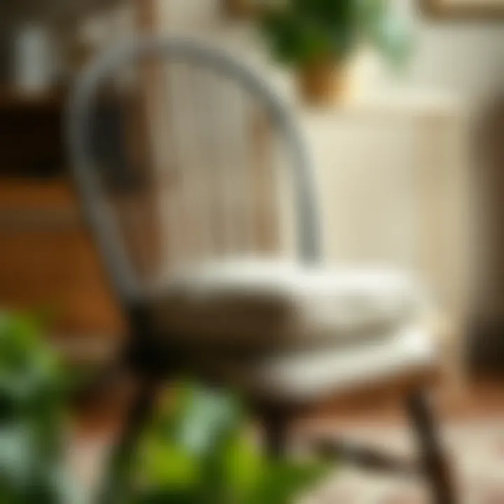 Historic Windsor chair paired with a beautifully crafted cushion