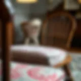 Elegant Windsor seat cushions showcasing rich fabric textures