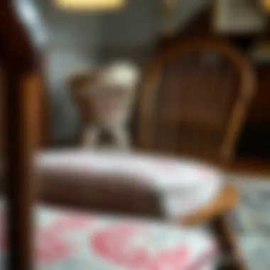 Elegant Windsor seat cushions showcasing rich fabric textures